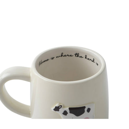 Bramble Farm Cow Stoneware Mug In Gift Box