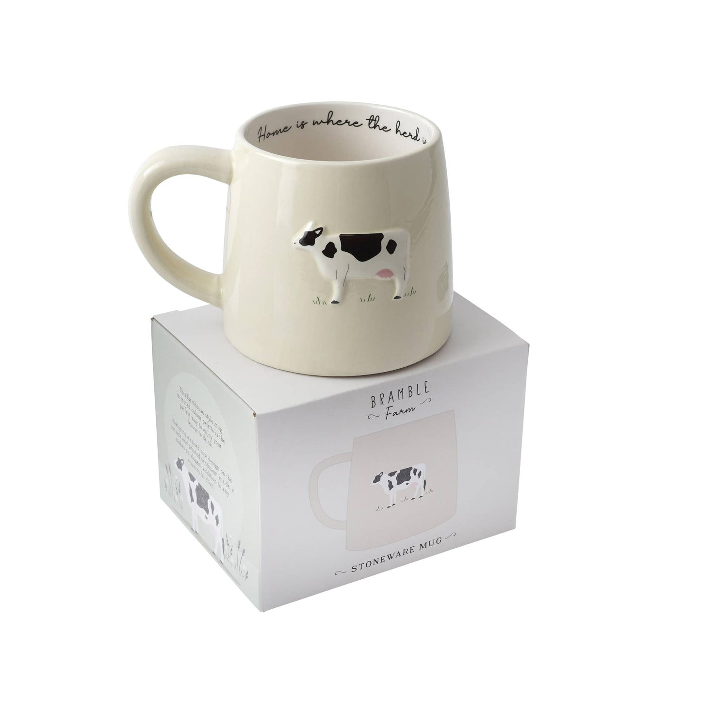 Bramble Farm Cow Stoneware Mug In Gift Box