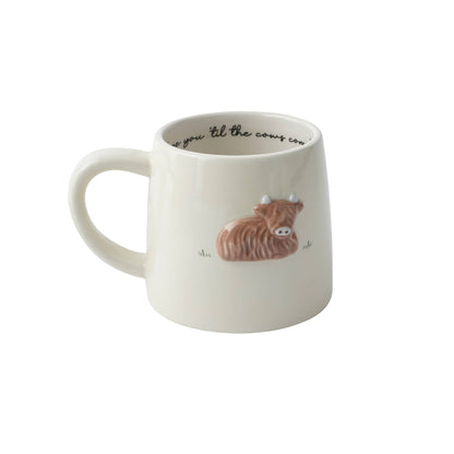 Bramble Farm Highland Cow Stoneware Mug In Gift Box