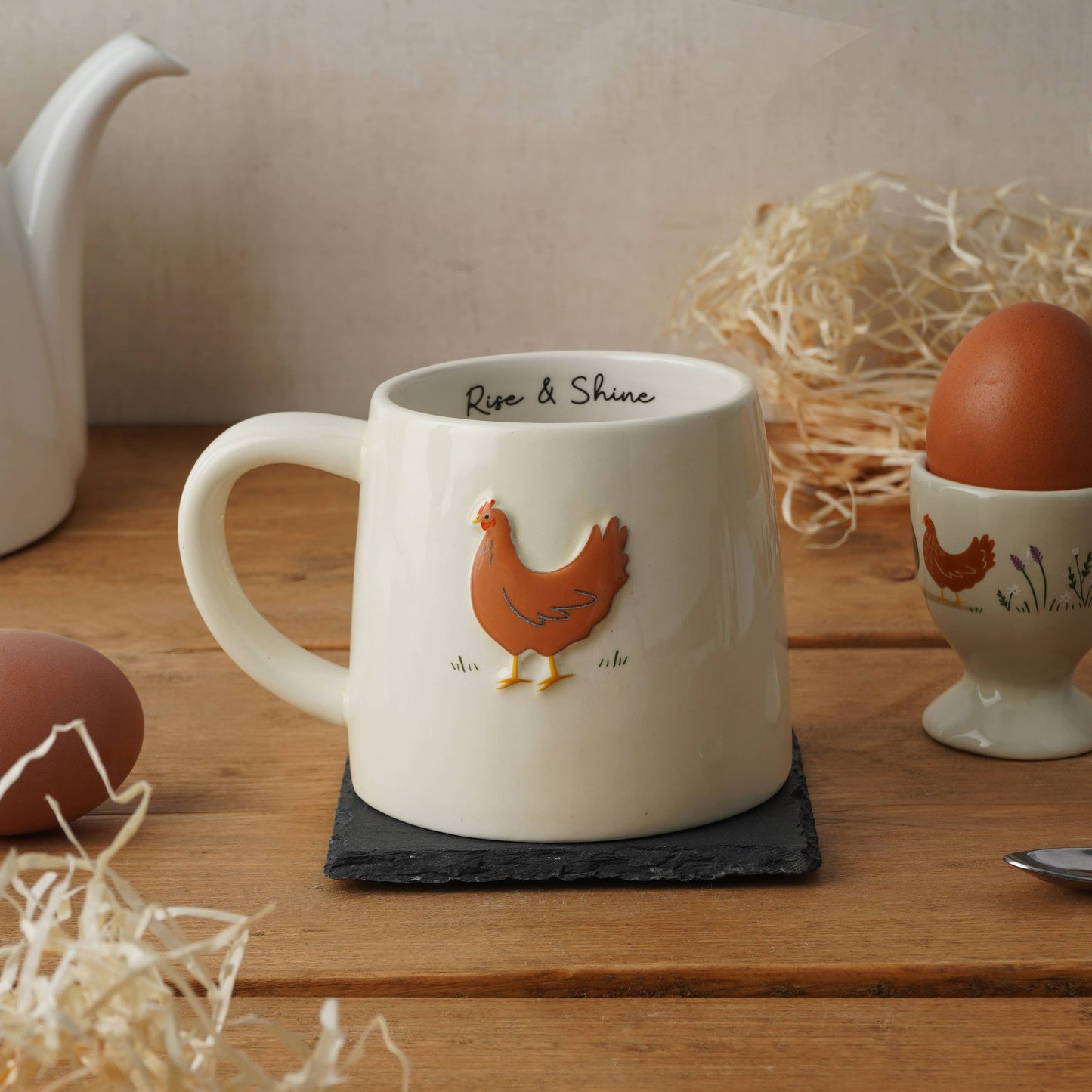 Bramble Farm Chicken Stoneware Mug In Gift Box