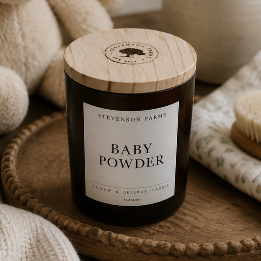 Tallow & Beeswax Candle - Baby Powder