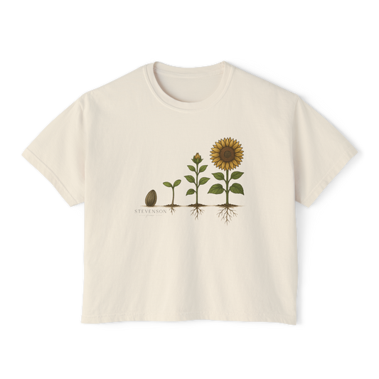 Womens Sunflower Life Cycle Short Sleeve Shirt