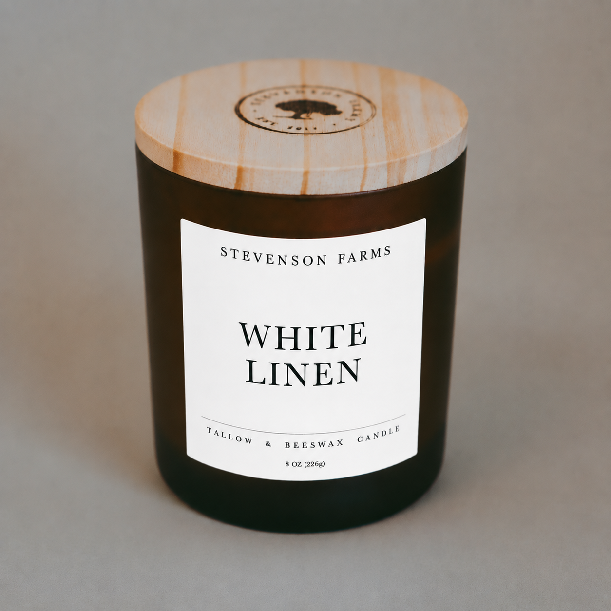 White Linen Tallow & Beeswax Candle