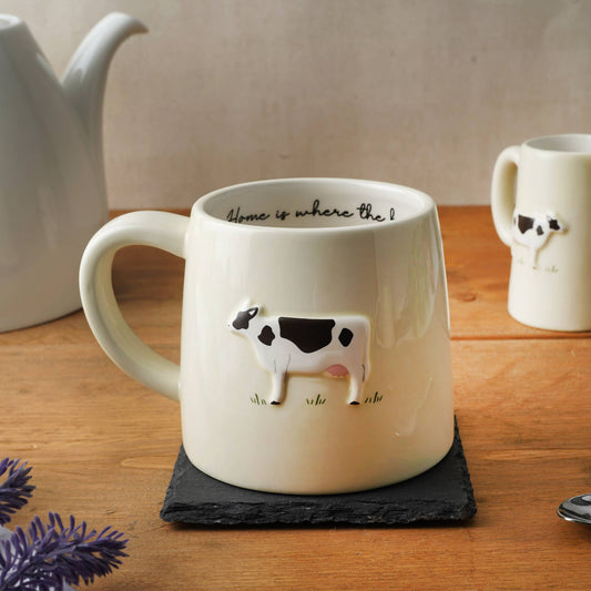 Bramble Farm Cow Stoneware Mug In Gift Box